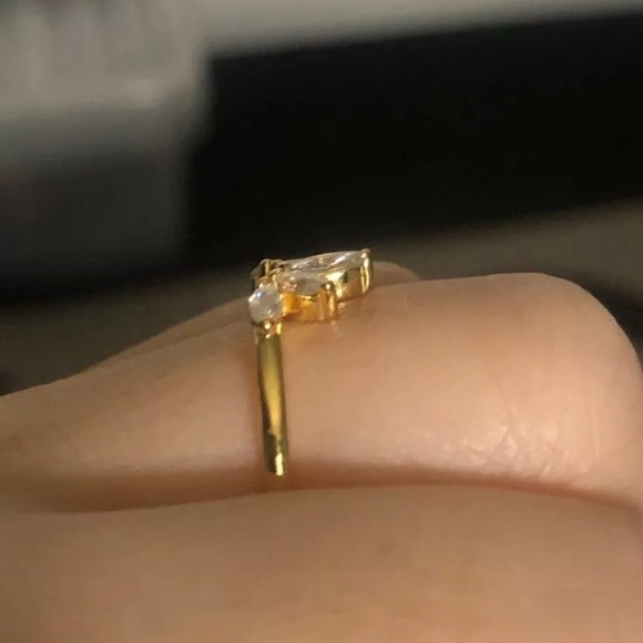 925 Sterling Silver Yellow Gold Cubic Zirconia - Picture 9 of 12